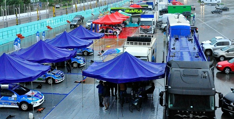 Rally Argentino: por las lluvias se demoran las actividades