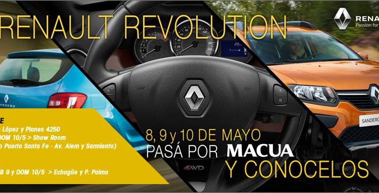 Renault Revolution: 8, 9 y 10 de Mayo Pasá por MACUA y conocelos