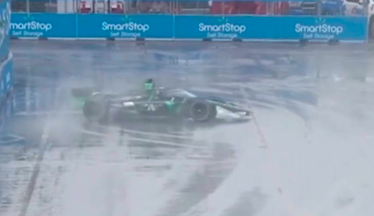 Indy Car: Ni la lluvia pudo frenar a Canapino