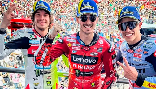 MotoGP: Bagnaia regresó al triunfo, Marc Márquez segundo