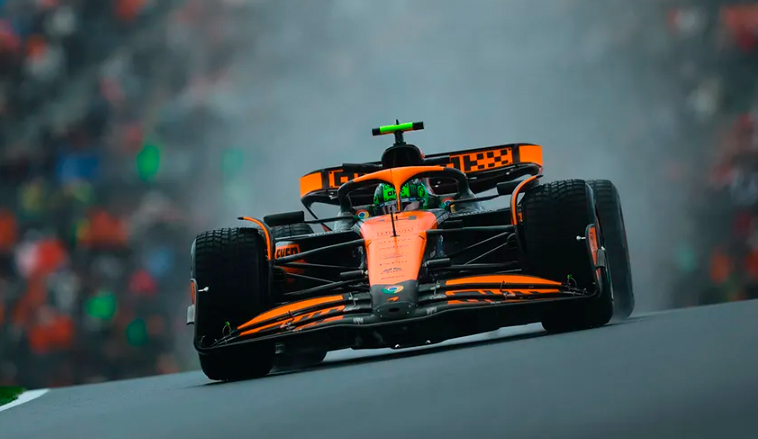 Fórmula 1:  Lando Norris, el más rápido en los Libres 1 en Zandvoort.