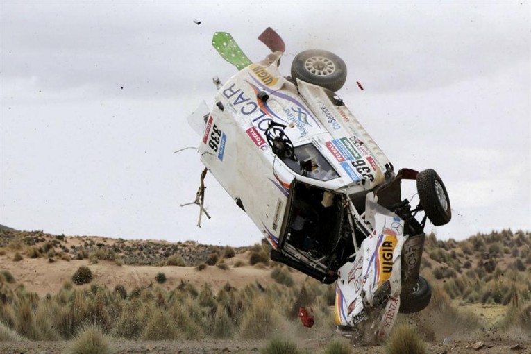 Dakar 2015: Tremenda piña del Pato Silva