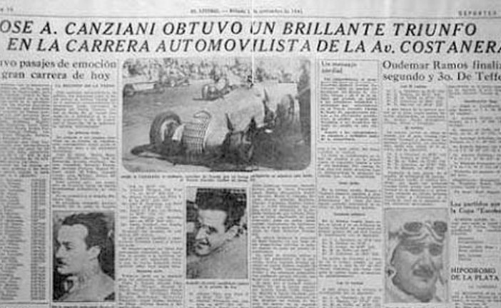 Un día como hoy pero de 1941, en la Costanera de Santa Fe, ganaba José Canziani