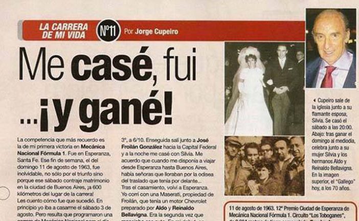 11 de agosto de 1963, se casaba Cupeiro y ganaba en Esperanza