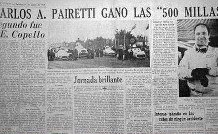 25 de agosto de 1968, Pairetti ganaba las 500 millas en Rafaela