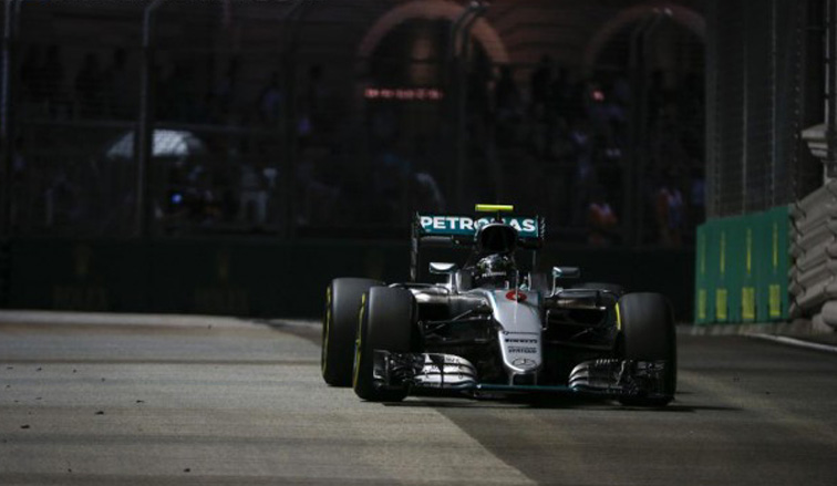 Fórmula 1: Rosberg brilló en la clasificación de Singapur